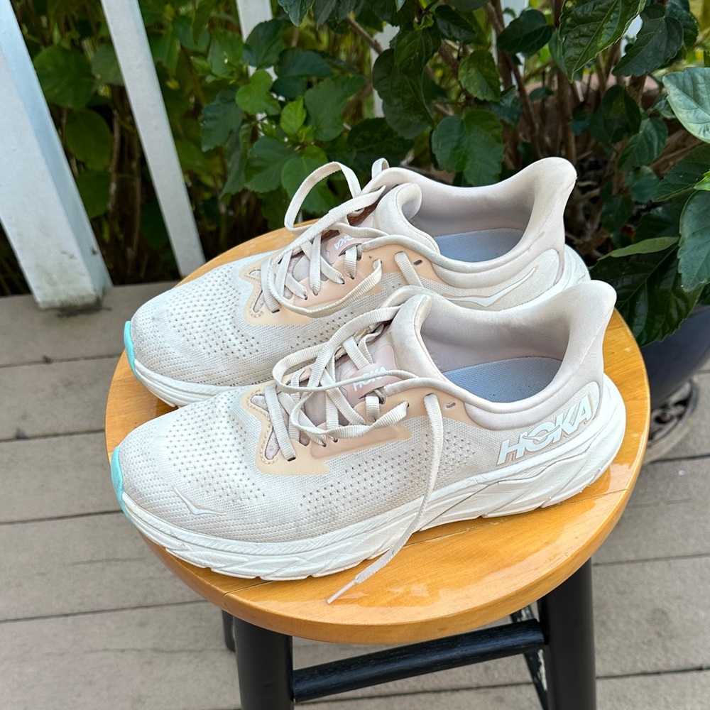 Hoka Women's Beige Athletic Shoes